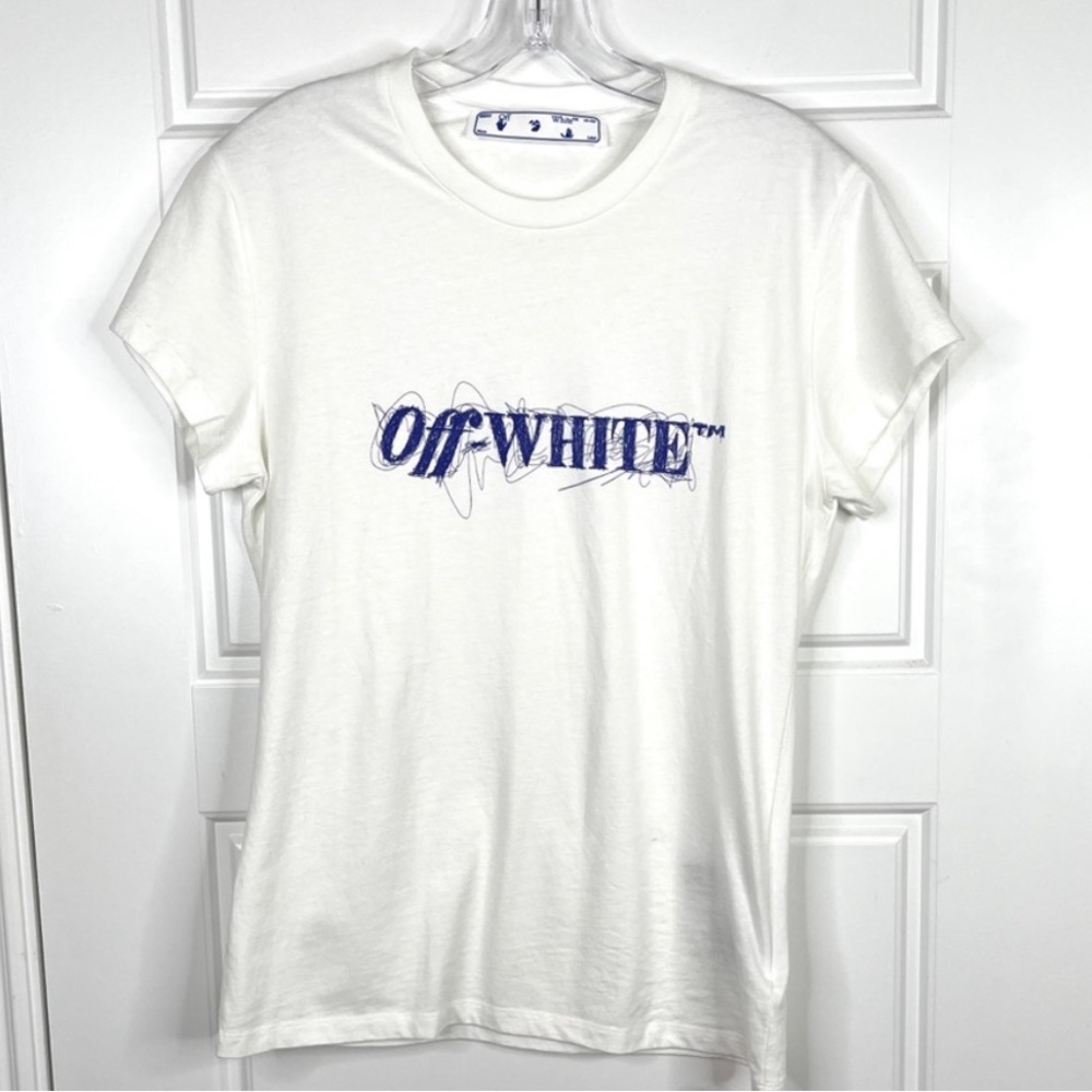 OFF WHITE Pen Logo White T Shirt NEW Size M Rare Virgil Abloh